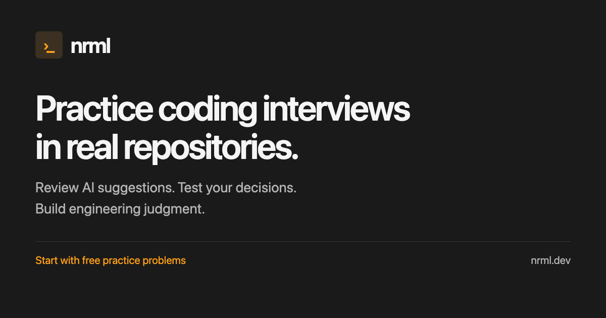 Pricing for AI Coding Interview Practice | nrml